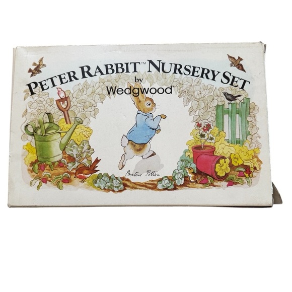Wedgwood Peter Rabbit Nursery Set Plate Bowl Mug New England - Picture 1 of 8